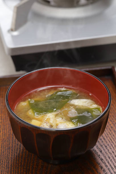 istock How to make Japanese miso soup.  Completion 1331748593