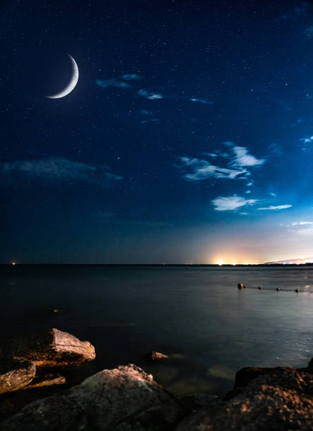 Sea and stars at night