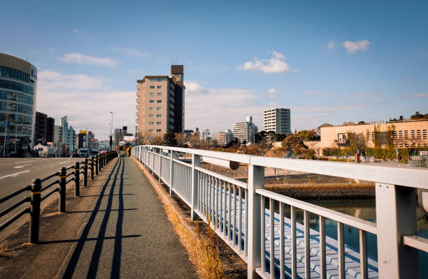 istock Bridge above river at Nagoya in the evening 1331766557