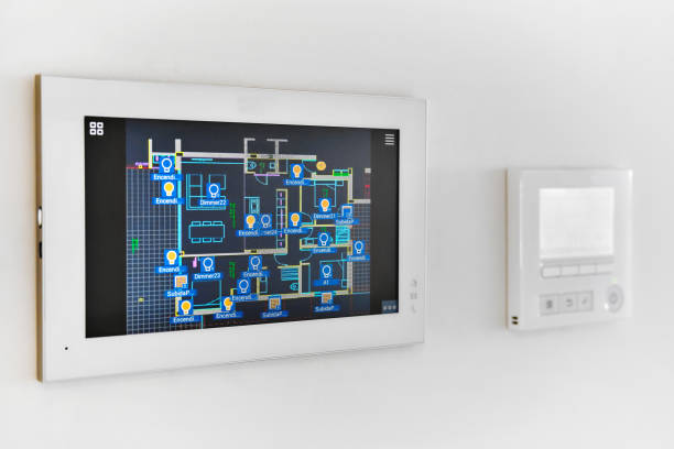 sistema de automação de casa moderna inteligente - controle - fotografias e filmes do acervo