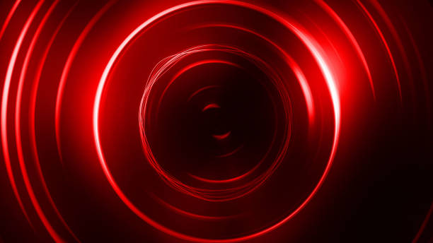 抽象的な円形ライト赤��い色 - red led ストックフォトと画像