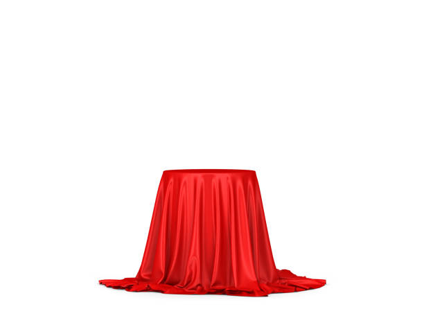 istock Podium covered with piece of cloth 1331773546