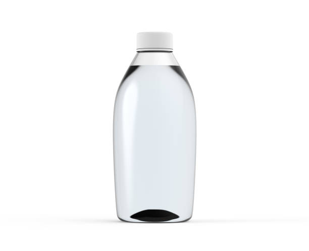 istock White glass bottle with liquid isolated on white background. Realistic 3d render with light and shadow. Transparent glass water container mockup. Item for pack advertising. Visualization of a product. 1331783863