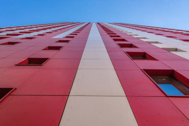 Modern architecture lines of high-rise building