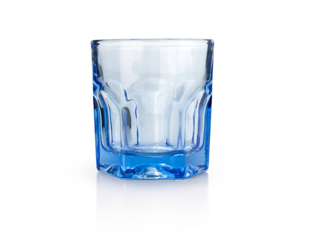 istock Blue glass on isolated white background 1331791339