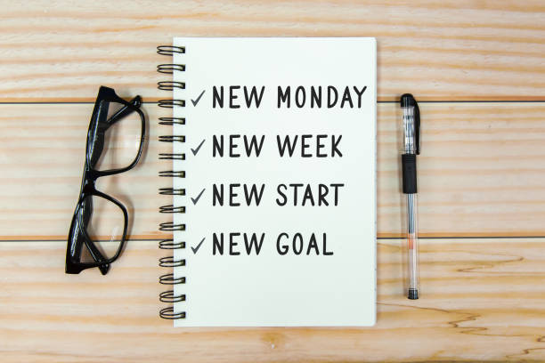 istock New Monday, New week, new start, new goal text on notebook 1331791403