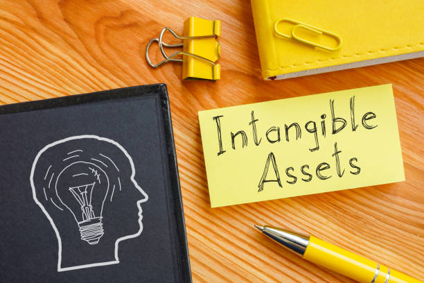 istock Intangible assets is shown on the business photo using the text 1331792997