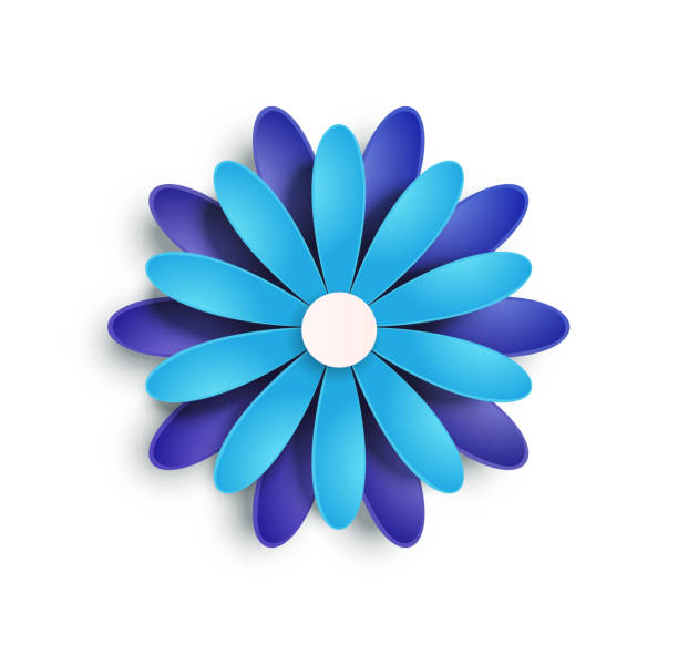 istock Cutout paper flower origami decoration isolated on white 1331795705