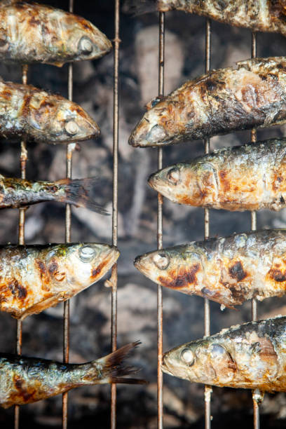istock Portugal Sardines roasted on charcoal. 1331796818