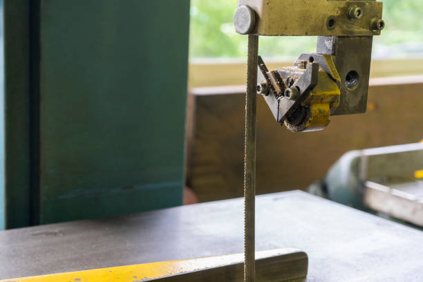 istock Old jig Saw table holding manual jig saw machine 1331799859