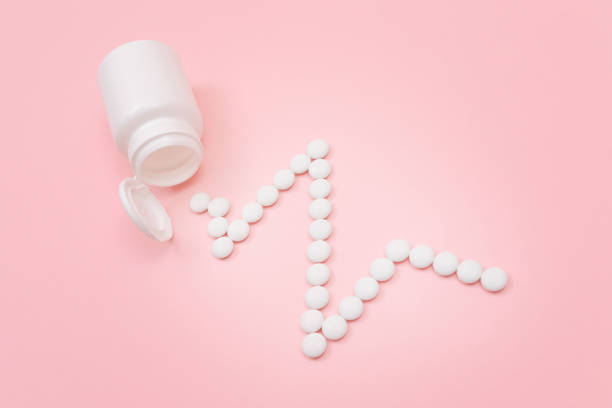 istock Heartbeat Rhythm. ECG Line Made from White Pills. Pharmaceutical Industry 1331801531