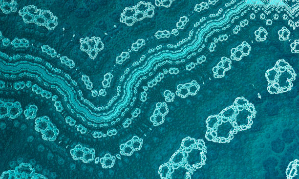 Exploration of the fractal microworld, maximum zoom. Observation of the life of bacteria. The interaction of microorganisms 3D rendering. Exploration of the microworld, maximum zoom. Observation of the life of bacteria. The interaction of microorganisms 3D rendering bifidobacterium stock pictures, royalty-free photos & images