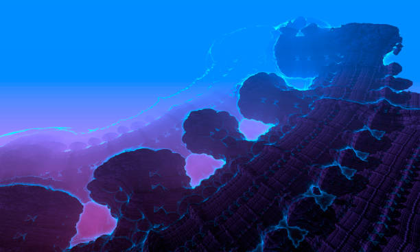 istock Beautiful abstract background. Abstract ocean- ART. Marble texture. Fractal art. 3D Render. 1331806299