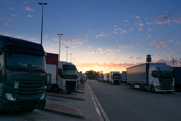 istock Sunrise over a parking lot. Poland 1331810444