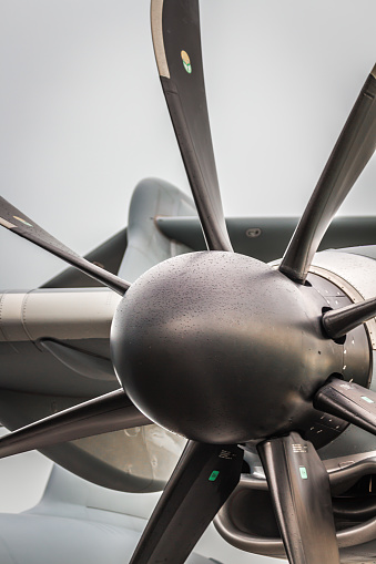 Large propeller from a military transport aircraft A400M