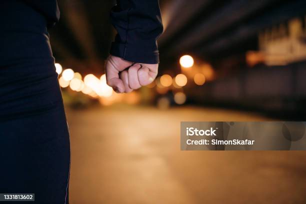 Hand Of Man With Clenched Fist Stock Photo - Download Image Now - Violence, Fighting, Fist