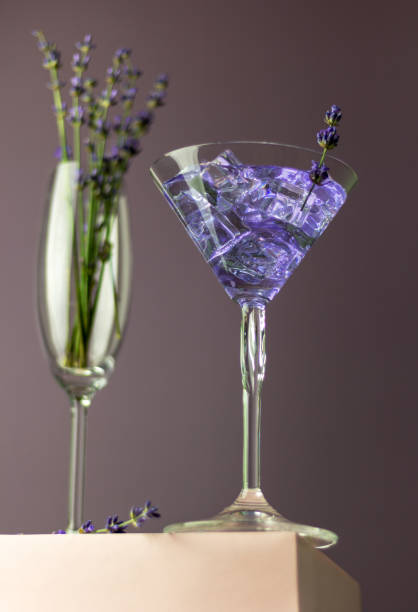 istock Drink with lavender herb flowers. 1331815153