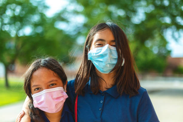 istock Pre Adolescent Female Students Outdoors at School Campus Education Photo Series 1331815578