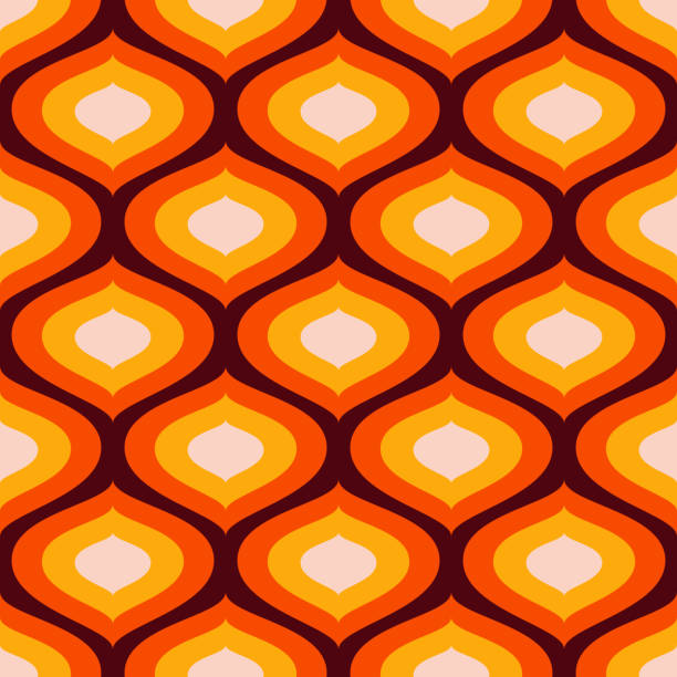 Funky Mod Century Modern Geometric Patten With Ogee Motifs. Groovy Sixties And Seventies Seamless Mod Vector Pattern. Funky Mod Century Modern Geometric Patten With Ogee Motifs. Groovy Sixties And Seventies Seamless Mod Vector Pattern. funky stock illustrations