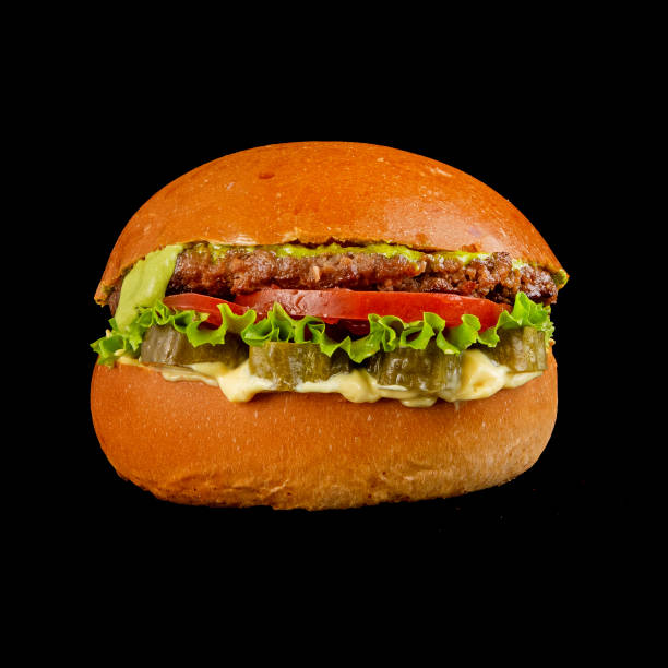 istock Burger with meat cheese onions and herbs 1331818876