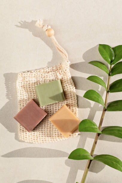 istock Handmade natural bar soaps. Ethical, sustainable zero waste lifestyle 1331818946