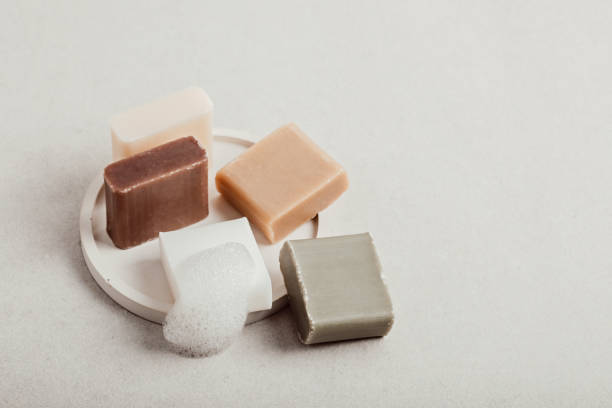 istock Handmade natural bar soaps. Ethical, sustainable zero waste lifestyle 1331818953