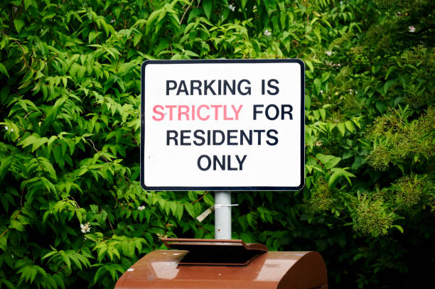 No parking private driveway sign outside house UK