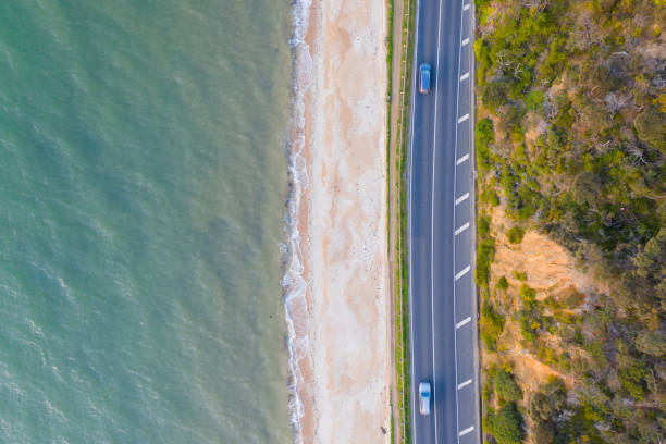 istock Anthony's Nose, Dromana Road Aerial on Sunset 1331834752