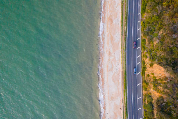 istock Anthony's Nose, Dromana Road Aerial on Sunset 1331834763