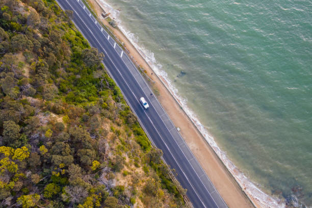 istock Anthony's Nose, Dromana Road Aerial on Sunset 1331834799