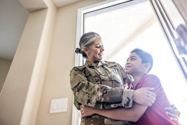 istock Military Mother Returning Home 1331836245