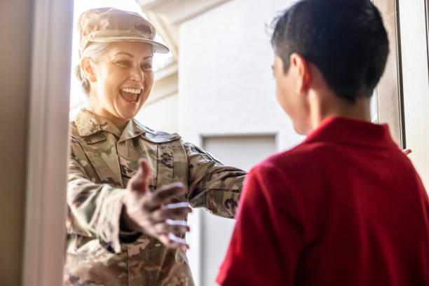 istock Military Mother Returning Home 1331836265