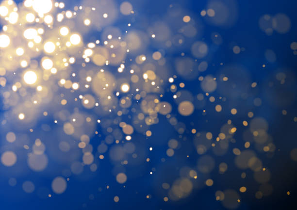 赤いクリスマスのキラキラの背景 - defocused blue illuminated backgrounds点のイラスト素材／クリップアート素材／マンガ素材／アイコン素材