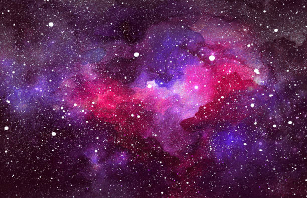 istock Cosmic illustration. Beautiful colorful space background. Watercolor Cosmos 1331844468