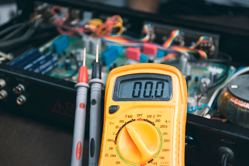 Digital multimeter for checking voltage and electronics part inspection of electrical appliances