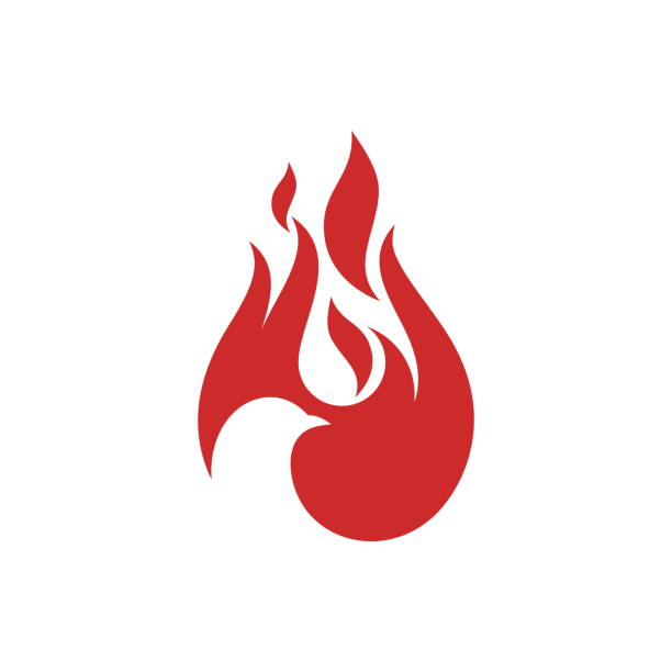 christliche illustration. logo der kirche. die taube und die flamme des feuers sind symbole des heiligen geistes gottes, des friedens und der demut. - pfingsten stock-grafiken, -clipart, -cartoons und -symbole