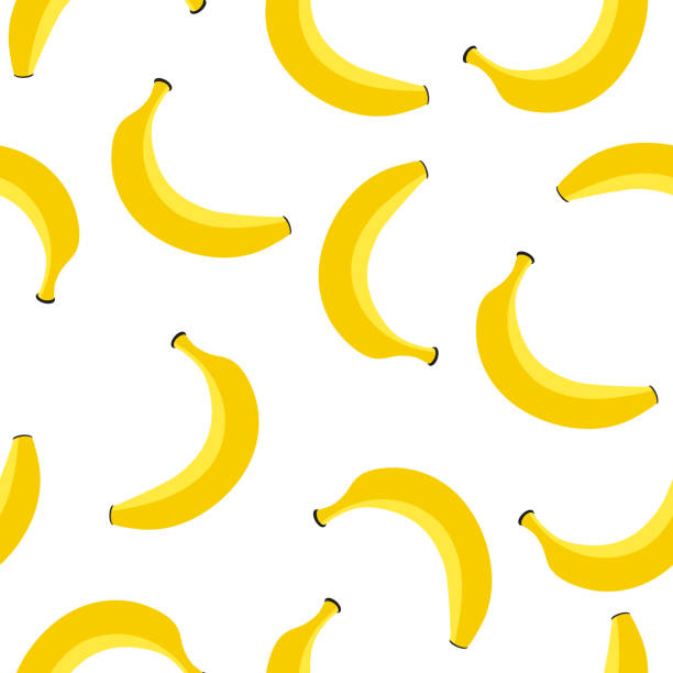 Bananas seamless pattern. Vector illustration. Flat design Bananas seamless pattern. Vector illustration. Flat design EPS10 banana patterns stock illustrations