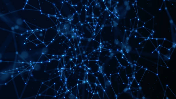 istock Abstract technology background from lines and dots. Plexus space geometrical backdrop 1331856898