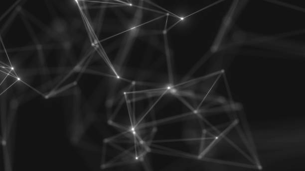 istock Abstract technology background from lines and dots. Plexus space geometrical backdrop 1331857031