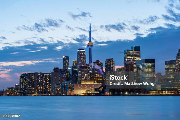 Toronto Skyline Stock Photo - Download Image Now - Toronto, Downtown District, Night