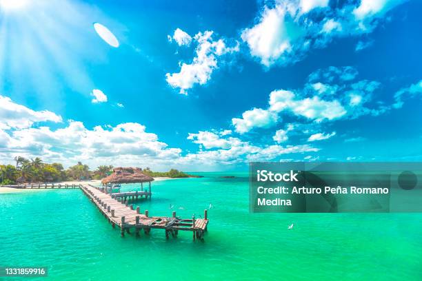 Contoy Island Stock Photo - Download Image Now - Cancun, Beach, Blue
