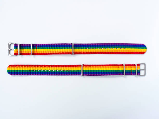 istock LGBT concept with pride colors, rainbow flag strip. 1331863799