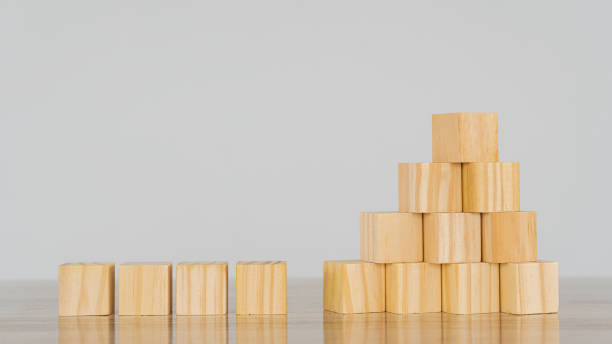istock The wooden blocks are piled up as pyramids and can be put on any text. 1331866074
