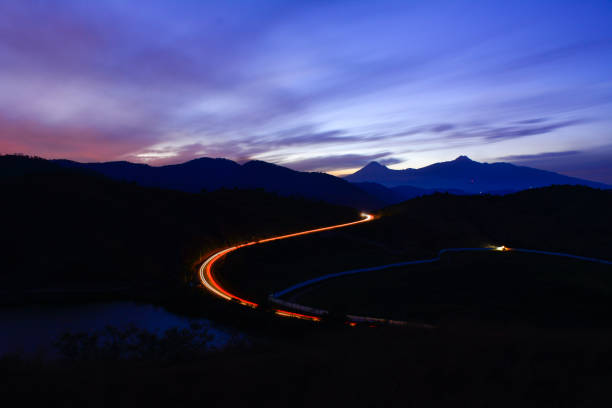 istock Lights onto the volcanoes. 1331871174