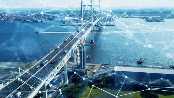 istock Smart city and communication network concept. Digital transformation. 1331871412