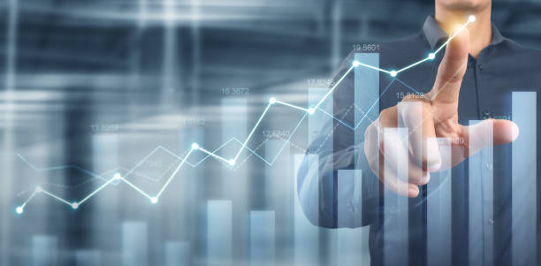 istock Businessman plan graph growth increase of chart positive indicators 1331873902
