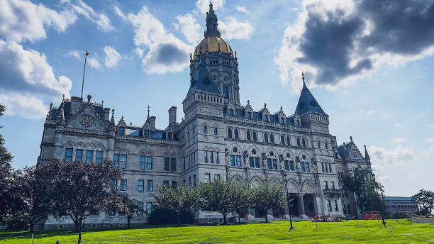 Connecticut State Capitol Building North side of the Connecticut State Capitol building. connecticut state capitol building stock pictures, royalty-free photos & images