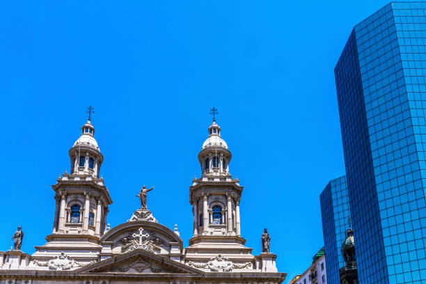istock Metropolitan Cathedral Modern Building Santiago Chile 1331885276