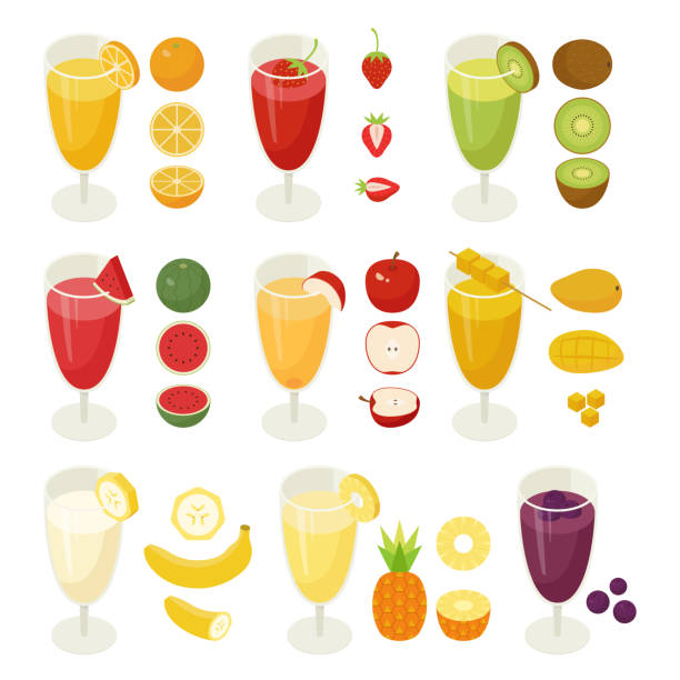 früchte und saft - zitrusfrucht grafiken stock-grafiken, -clipart, -cartoons und -symbole