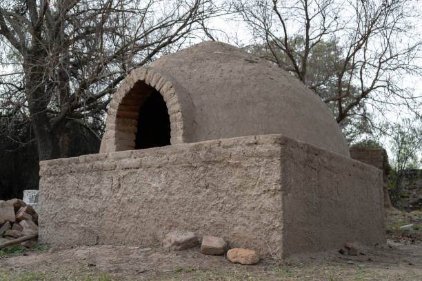 clay oven for cooking bread and pizza country oven made with bricks and clay used to cook bread, pizza, meats, etc. adobe oven stock pictures, royalty-free photos & images